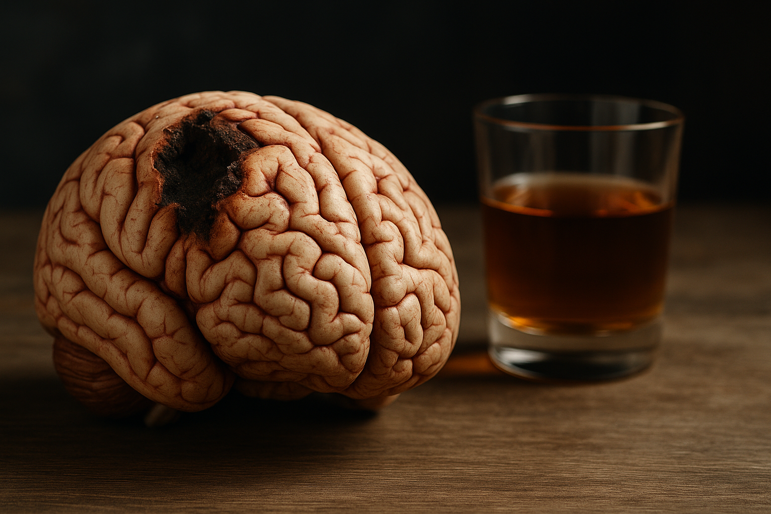 MRI scan shows brain damage from alcohol linked to dementia risk