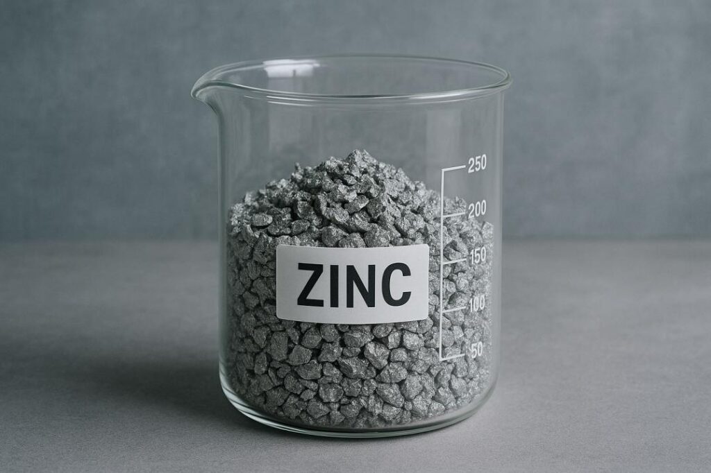 Diagram showing zinc ions leaching from IVF lab glassware