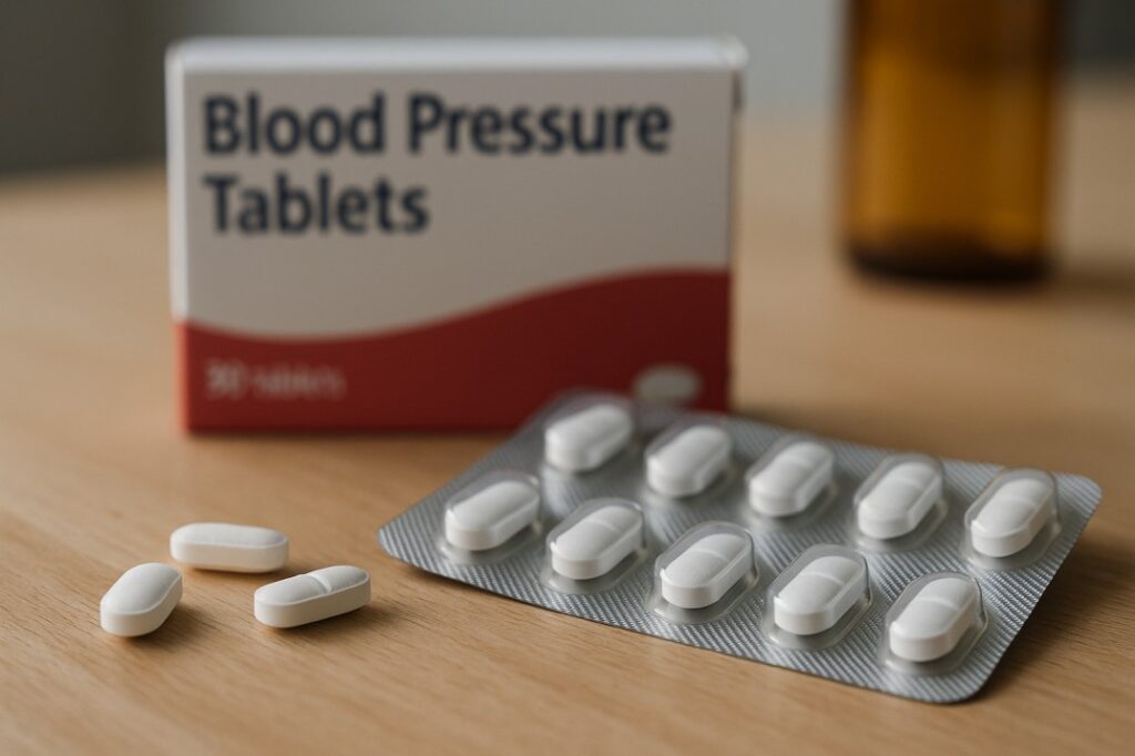 Blood pressure medication recall notice with incorrect dose label