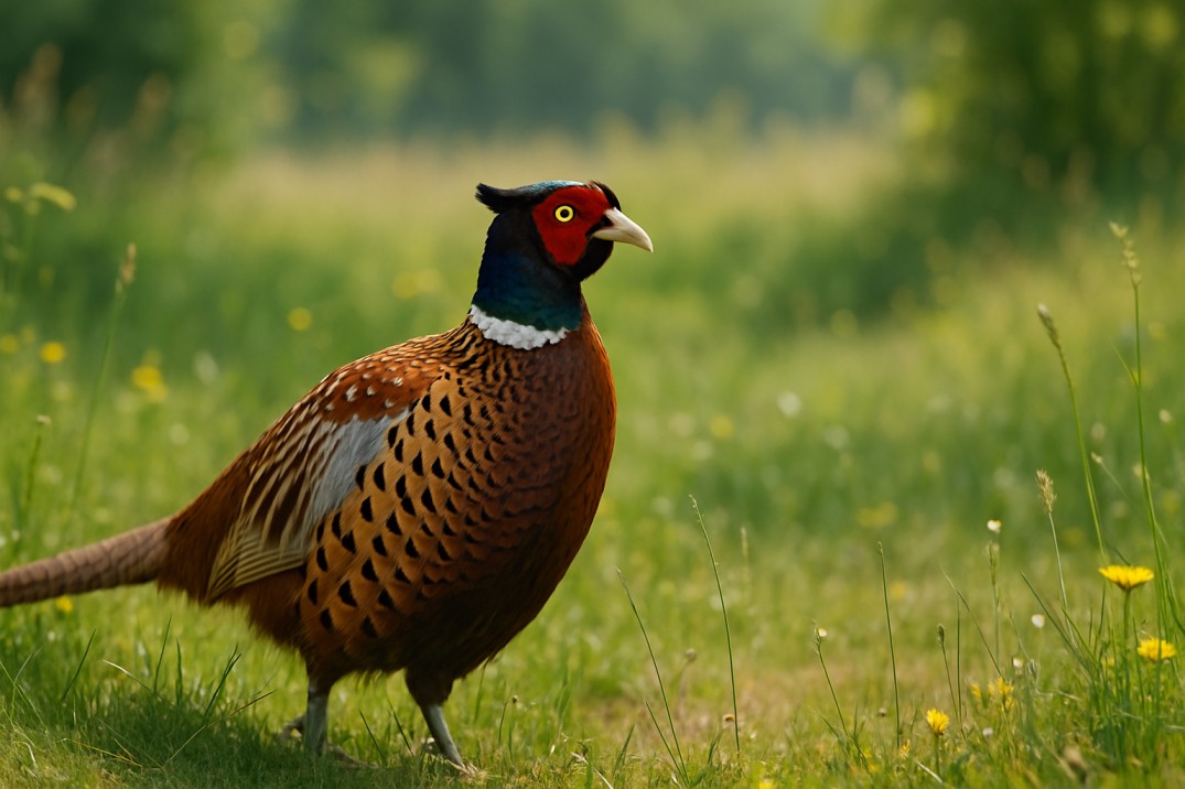 A pheasant in woodland, where tick-borne Lyme disease risk increases