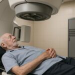prostate cancer patient receiving two-week radiotherapy in modern treatment facility