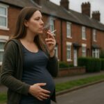 Pregnant woman receiving NHS support to quit smoking